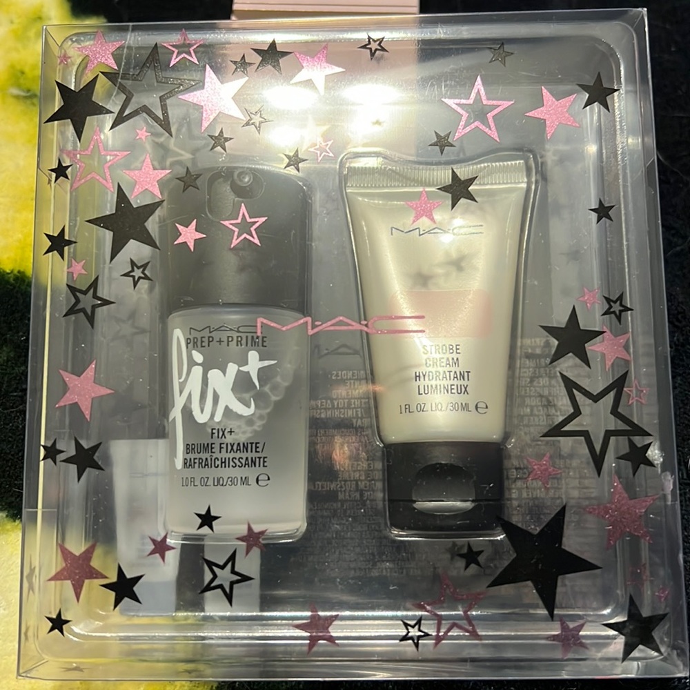 MAC Stars of Skincare Set NIB Mini Fix+ Mini Strobe Cream